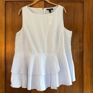 Lane Bryant 14 summer peplum top NWT